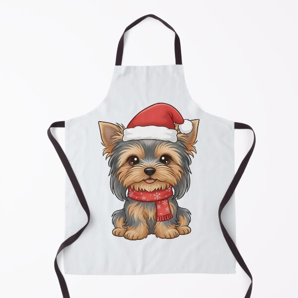 Item preview, Cute Christmas Yorkie in Santa Hat – Festive Holiday Dog Illustration designed and sold by SkyTastic.