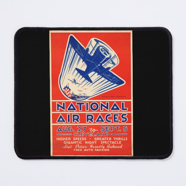 Item preview, Vintage National Air Races Poster | Mid-20th-Century Art Deco | Bold Red White & Blue Design | Cleveland Aviation Art designed and sold by artofuniverse.