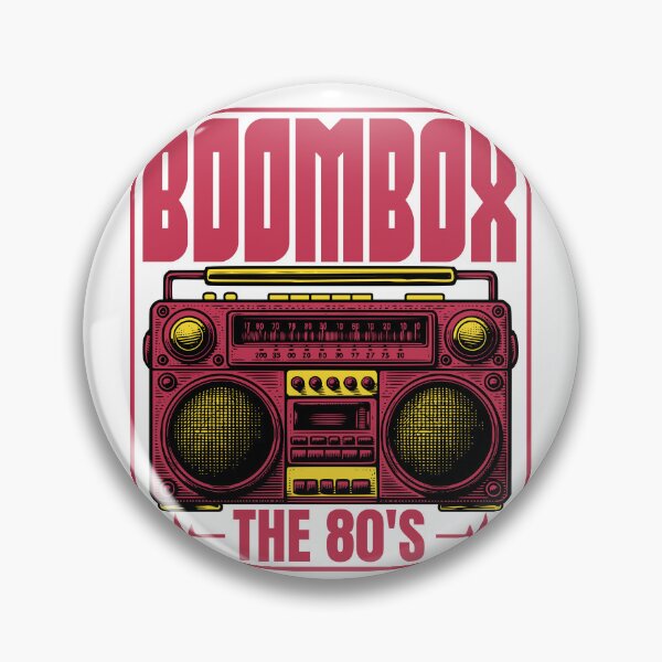Item preview, Retro 80s Boombox Cassette Player The 80's Design designed and sold by WHITE FLAME PRINTS.
