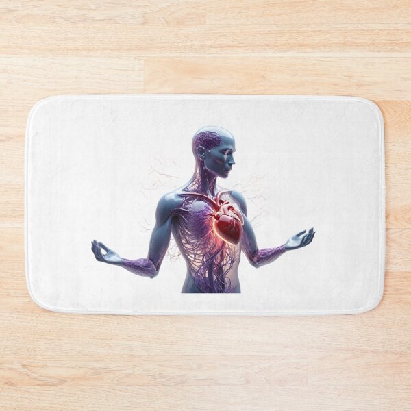 Item preview, Transparent Human Figure with a Radiant Heart designed and sold by Maldives-Art.