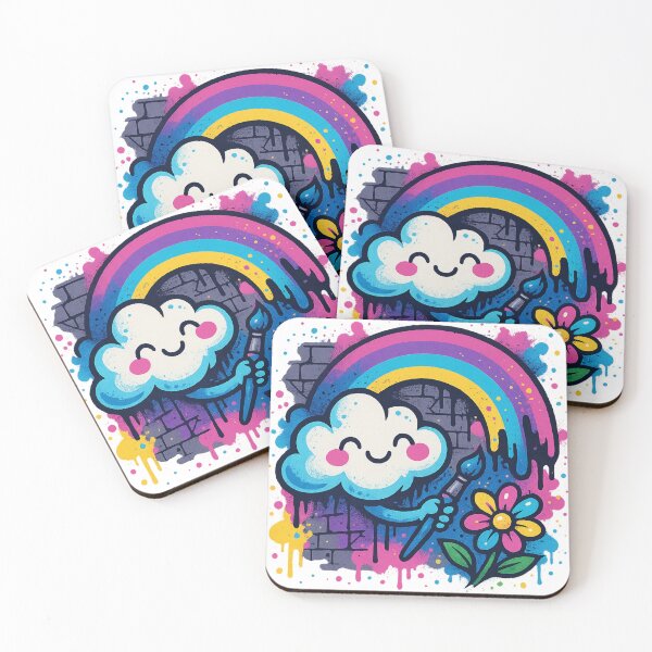 Item preview, Magic Cloud – Dream Rainbow Graffiti Tee ☁️? designed and sold by PastimeMastery.