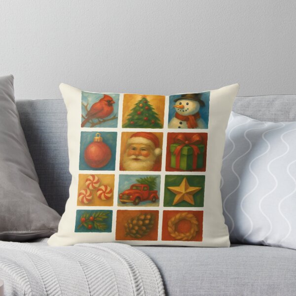 Item preview, Cozy Christmas Mosaic – Vintage Holiday Oil Painting Collection designed and sold by Ombrya.
