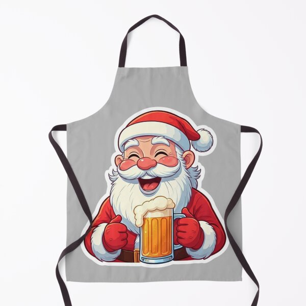 Item preview, Laughing Santa with Beer Mug | Cheerful Christmas Cartoon Illustration in Sticker Style designed and sold by PixelVibe782.