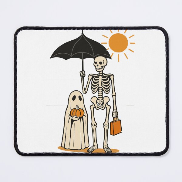 Item preview, Spooky Beach Day – Funny Halloween Skeleton and Ghost Illustration designed and sold by RuweisVibes.