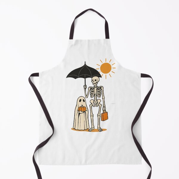 Item preview, Spooky Beach Day – Funny Halloween Skeleton and Ghost Illustration designed and sold by RuweisVibes.
