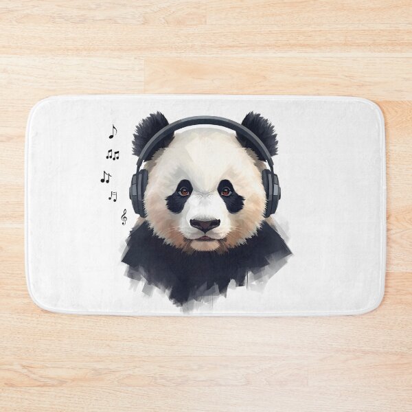 Item preview, Chill Music Panda with Headphones | Cool DJ Animal Vibe designed and sold by ArtCustomDesign.