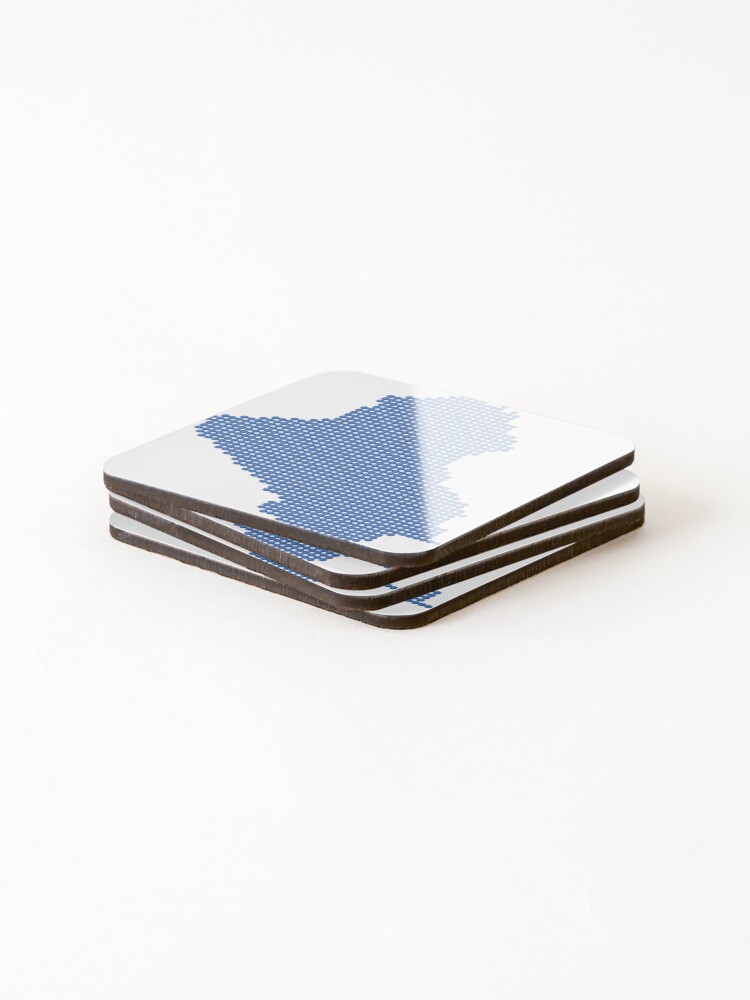 Thumbnail 4 of 5, Coasters (Set of 4), Blue Rhinestone Iraq designed and sold by TheIconSmith.