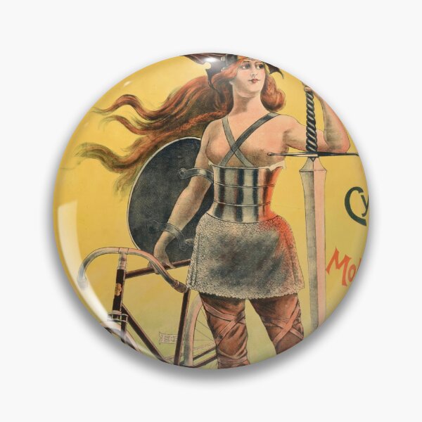 Item preview, Vintage Liberator Cycles & Motocycles Poster | Art Nouveau Style | Warrior Woman | Early 20th Century Bicycle  Motorcycle designed and sold by artofuniverse.