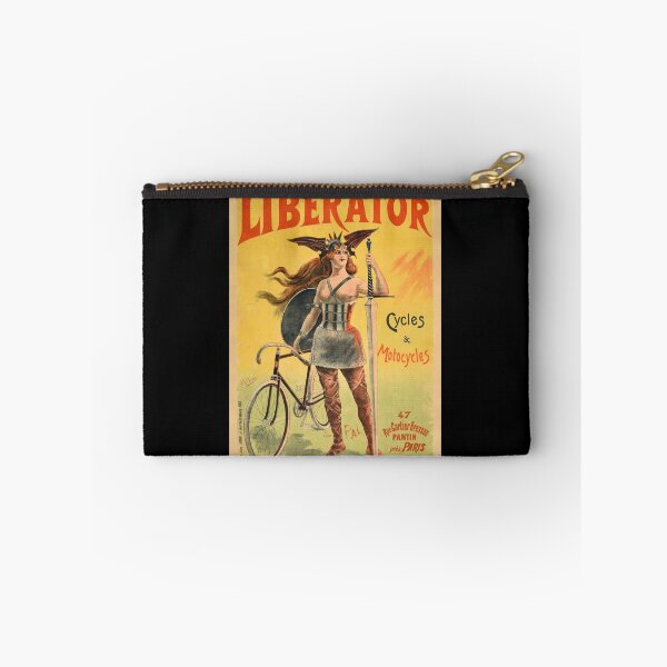 Item preview, Vintage Liberator Cycles & Motocycles Poster | Art Nouveau Style | Warrior Woman | Early 20th Century Bicycle  Motorcycle designed and sold by artofuniverse.