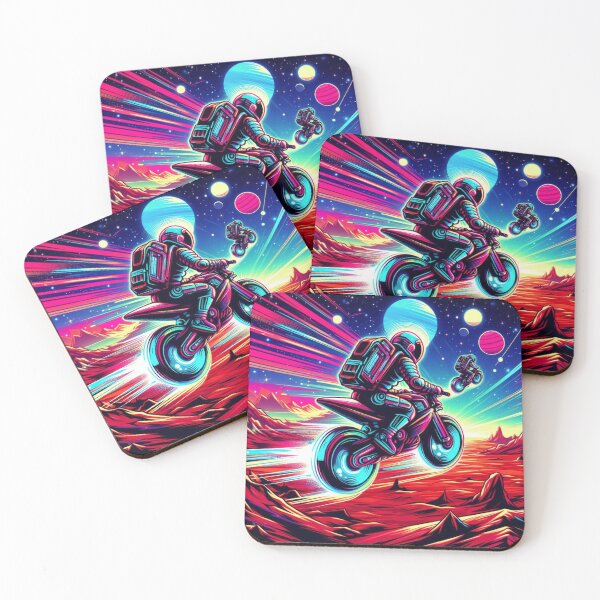 Item preview, astronauts riding motorcycle designed and sold by Dogandesighn.