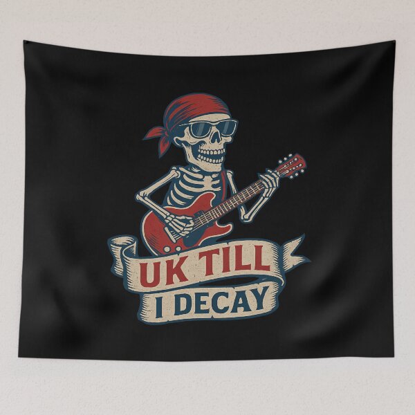 Item preview, UK Till I Decay Patriotic Skeleton designed and sold by JesterKrewArt.