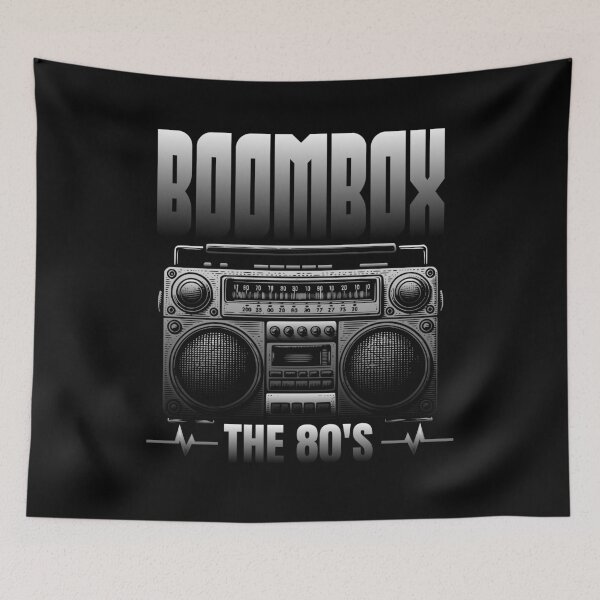 Item preview, Retro 80s Boombox Cassette Player The 80's Design designed and sold by WHITE FLAME PRINTS.