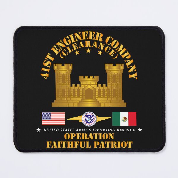 Item preview, Army - 41st Engineer Co - Operation Faithful Patroit w Homeland designed and sold by Military Insignia Products.