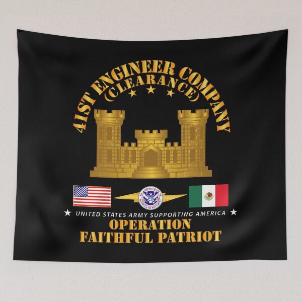 Item preview, Army - 41st Engineer Co - Operation Faithful Patroit w Homeland designed and sold by Military Insignia Products.