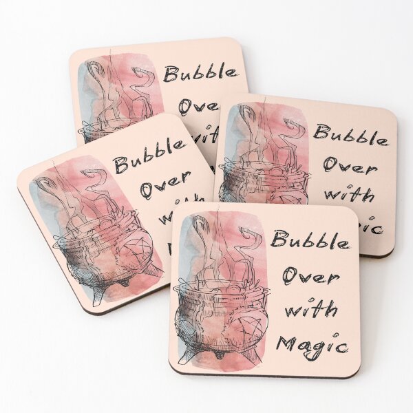 Item preview, Bubble Over with Magic – Colorful Witchy Cauldron Pastel Pink Design designed and sold by DanniDan.