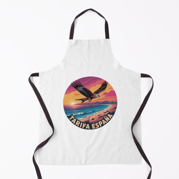 Item preview, Tarifa Spain Soaring Hawk – Retro Sunset Coastal Landscape Vintage Travel Design designed and sold by CircinusStore.