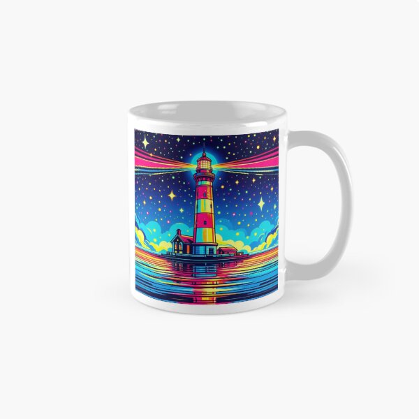 Item preview, colorful lighthouse art designed and sold by Dogandesighn.