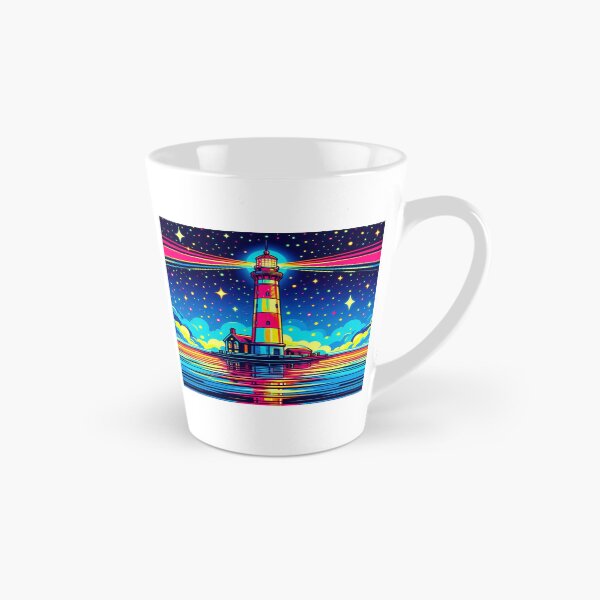 Item preview, colorful lighthouse art designed and sold by Dogandesighn.