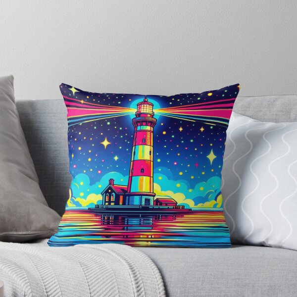 Item preview, colorful lighthouse art designed and sold by Dogandesighn.