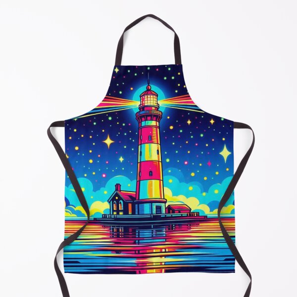 Item preview, colorful lighthouse art designed and sold by Dogandesighn.