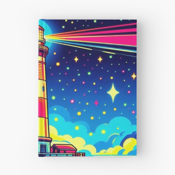 Item preview, colorful lighthouse art designed and sold by Dogandesighn.