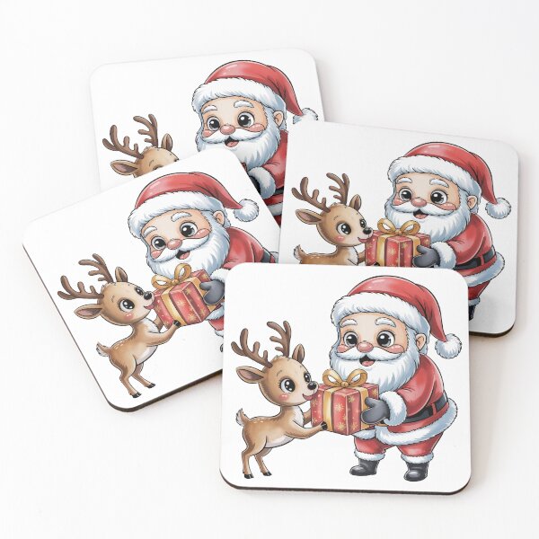 Item preview, Cute Santa and Reindeer Christmas Gift designed and sold by smilesupplyco..