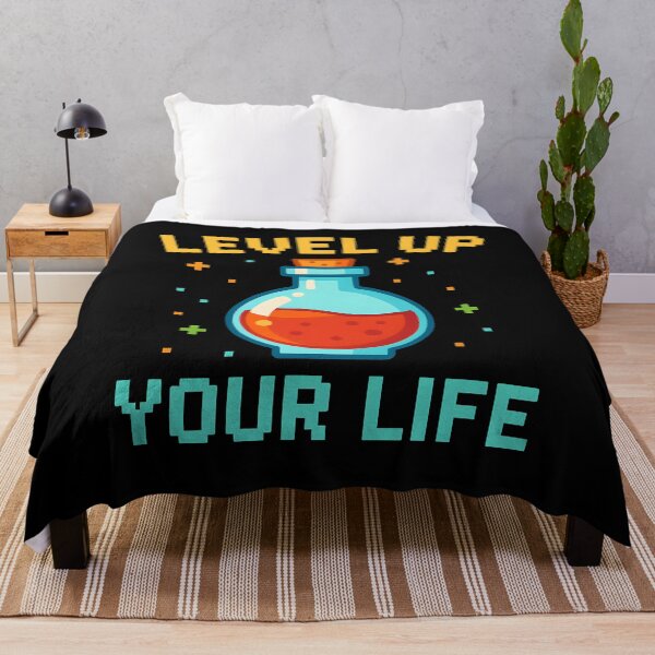 Item preview, Level Up Your Life Pixel Art Gamer Potion Design. designed and sold by The-T-In-Retro.