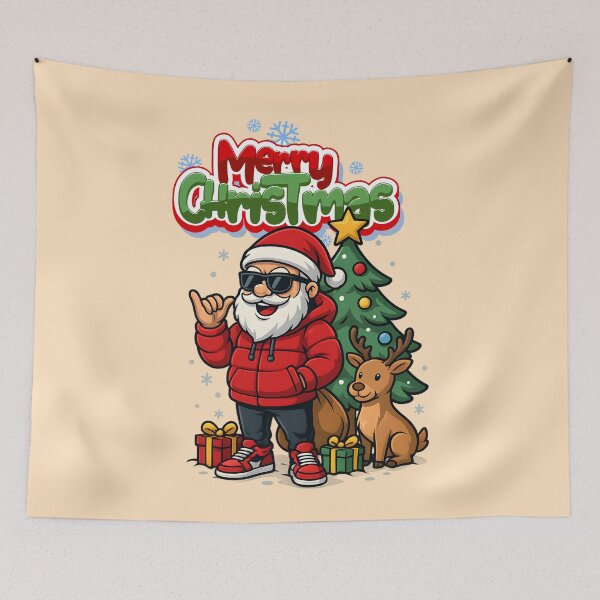 Item preview, Santa claus funny design designed and sold by Talkingteeshandprint.