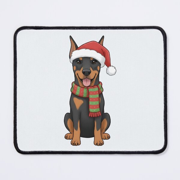 Item preview, Cute Christmas Doberman in Santa Hat – Festive Holiday Dog Illustration designed and sold by SkyTastic.