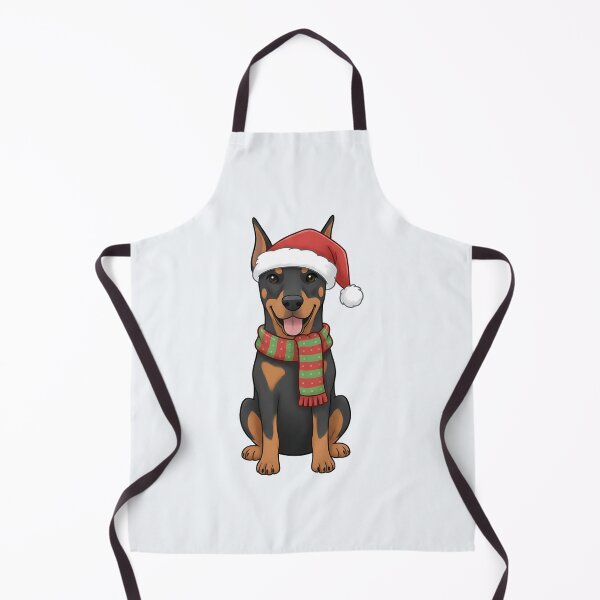 Item preview, Cute Christmas Doberman in Santa Hat – Festive Holiday Dog Illustration designed and sold by SkyTastic.