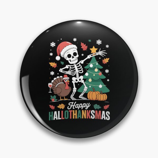 Item preview, Happy Hallothanksmas Halloween Thanksgiving Christmas designed and sold by DeadlockCrew.