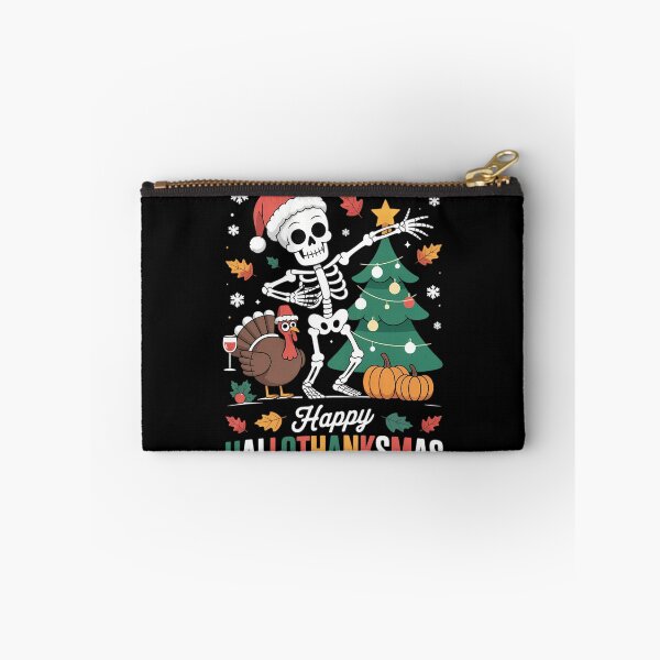 Item preview, Happy Hallothanksmas Halloween Thanksgiving Christmas designed and sold by DeadlockCrew.