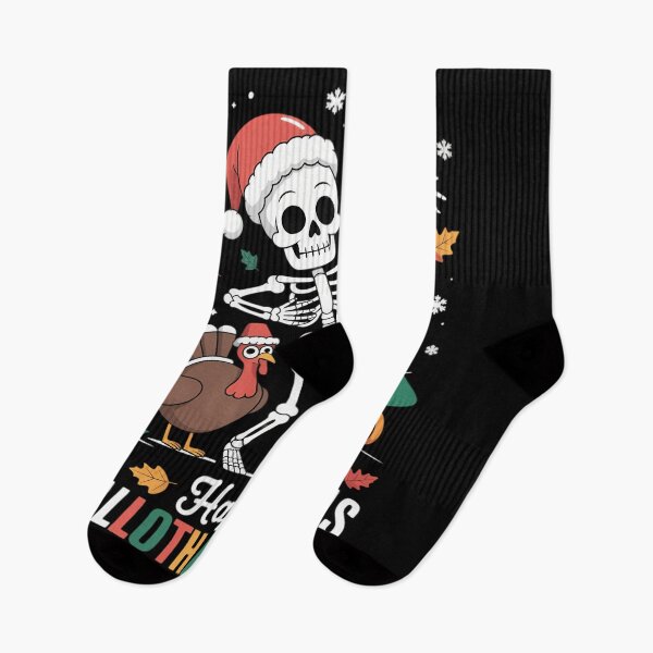 Item preview, Happy Hallothanksmas Halloween Thanksgiving Christmas designed and sold by DeadlockCrew.