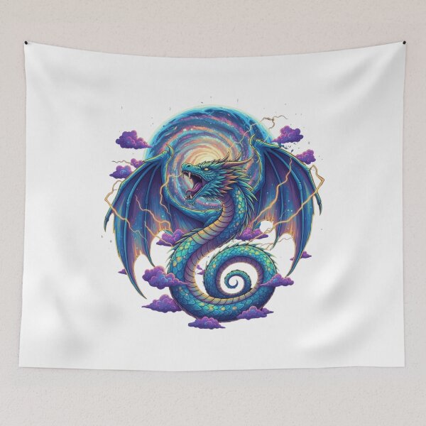 Item preview, Celestial Storm Dragon designed and sold by Kavya Art.