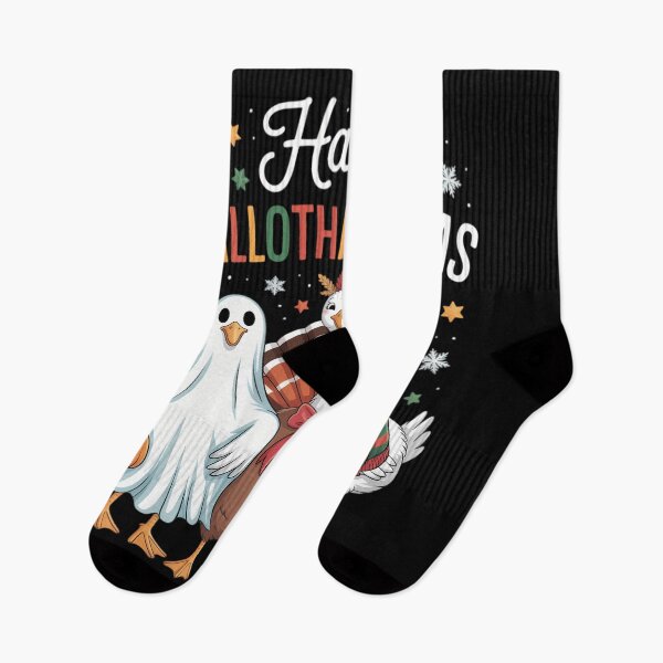 Item preview, Happy Hallothanksmas Goose Halloween Thanksgiving Christmas designed and sold by DeadlockCrew.