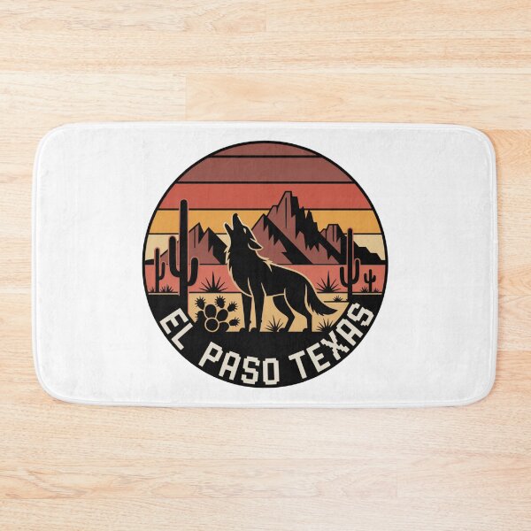 Item preview, El Paso Texas Howling Wolf – Retro Desert Sunset Vintage Southwest Design designed and sold by CircinusStore.