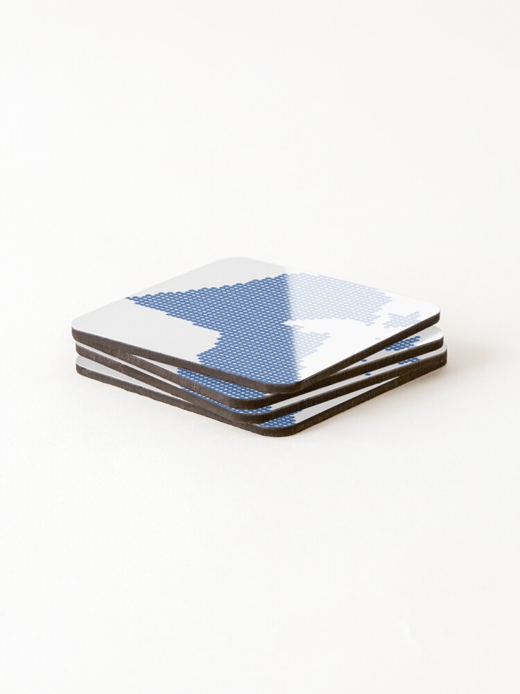 Thumbnail 4 of 5, Coasters (Set of 4), Blue Rhinestone Kuwait designed and sold by TheIconSmith.