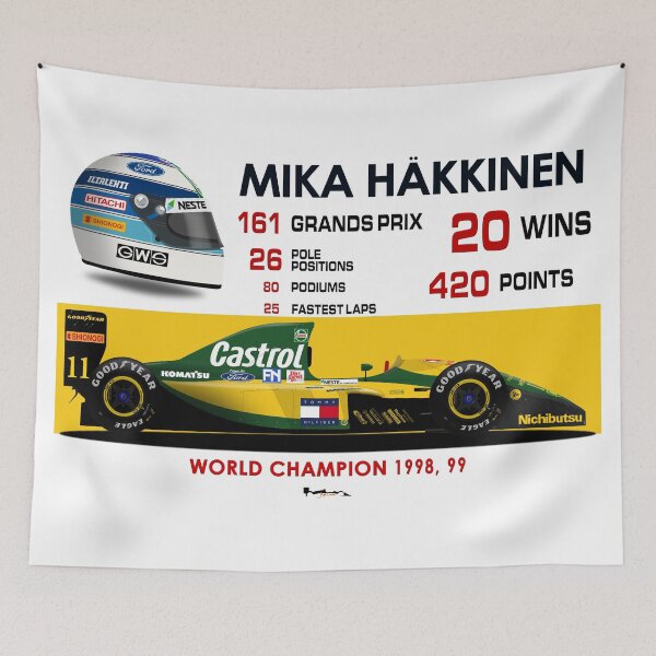 Item preview, Mika Hakkinen -  Career Statistics 1992 designed and sold by JageOwen.