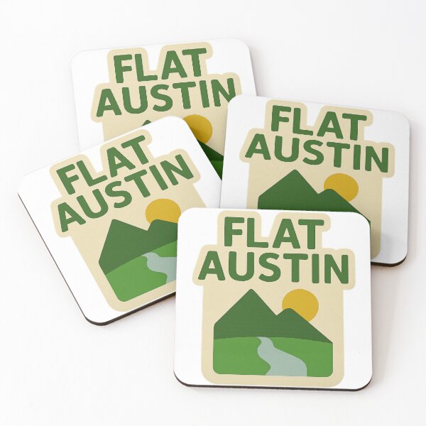 Item preview, Flat Austin – Retro Landscape Sticker designed and sold by TrendyDesign159.