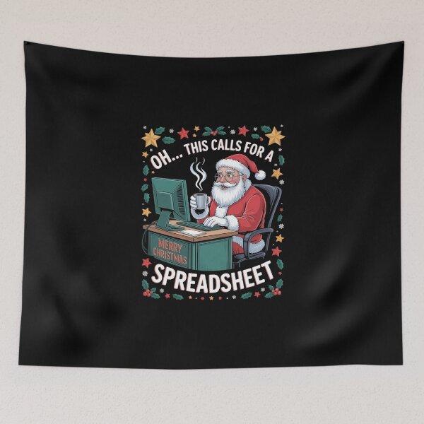 Item preview, oh this calls for a spreadsheet,Santa analyst in christmas designed and sold by DeadlockCrew.