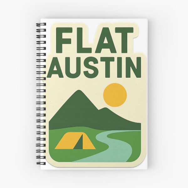 Aperçu de l'œuvre Autocollant paysage urbain minimaliste Flat Austin créée et vendue par TrendyDesign159.