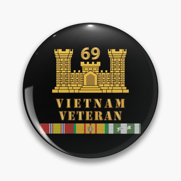 Item preview, Army - 69th Engineer Battalion - ENG Branch - Vietnam Vet w VN SVC X 300 designed and sold by Military Insignia Products.