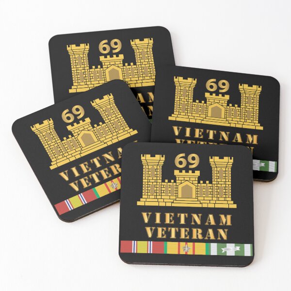Item preview, Army - 69th Engineer Battalion - ENG Branch - Vietnam Vet w VN SVC X 300 designed and sold by Military Insignia Products.