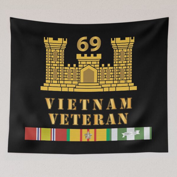 Item preview, Army - 69th Engineer Battalion - ENG Branch - Vietnam Vet w VN SVC X 300 designed and sold by Military Insignia Products.