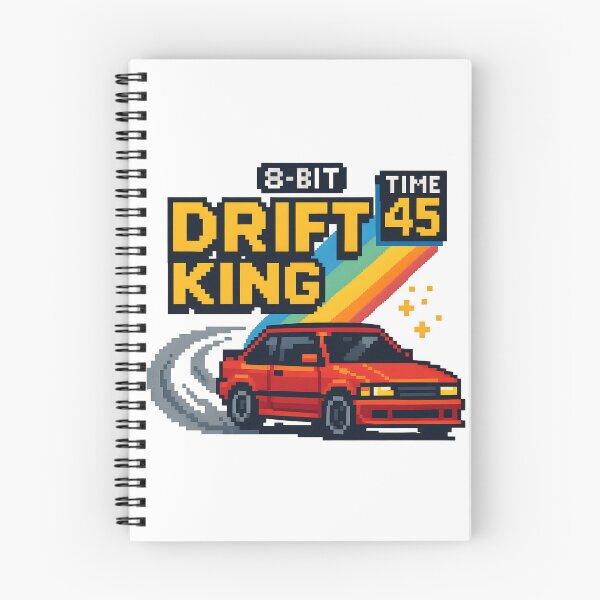 Item preview, 8-Bit Drift King Retro Racing Pixel Car Design. designed and sold by The-T-In-Retro.