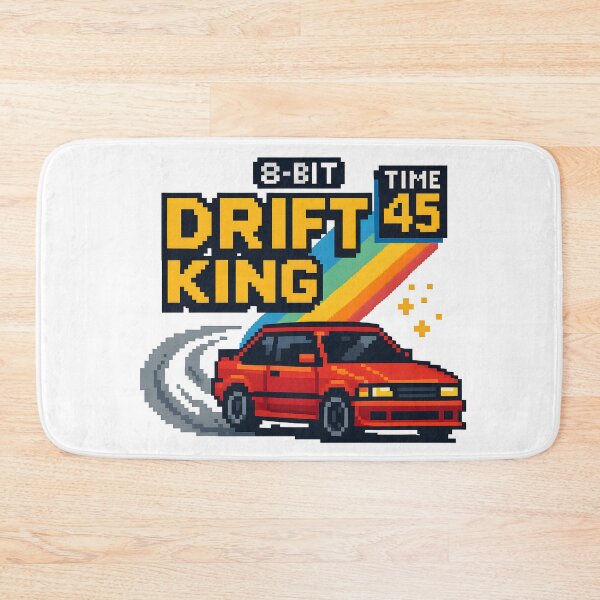 Item preview, 8-Bit Drift King Retro Racing Pixel Car Design. designed and sold by The-T-In-Retro.