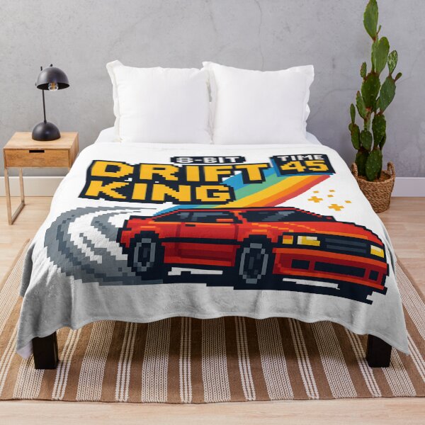 Item preview, 8-Bit Drift King Retro Racing Pixel Car Design. designed and sold by The-T-In-Retro.