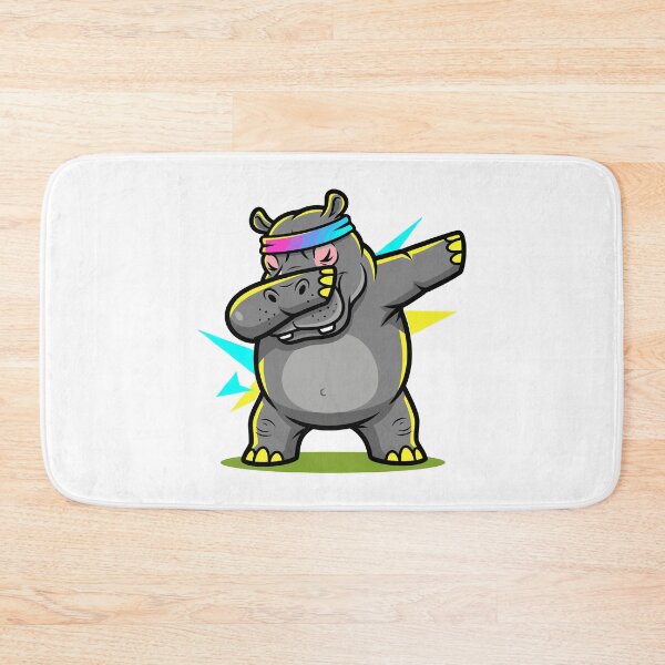 Item preview, Dabbing Hippo Cartoon Character designed and sold by ML-Media.