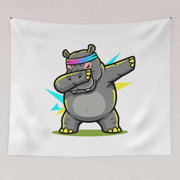 Item preview, Dabbing Hippo Cartoon Character designed and sold by RGShirtWorks.