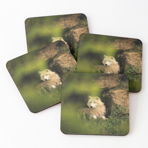 Item preview, Arctic Wolf Resting in Its Den – Peaceful Wildlife Photography in Nature designed and sold by Anyhnto.
